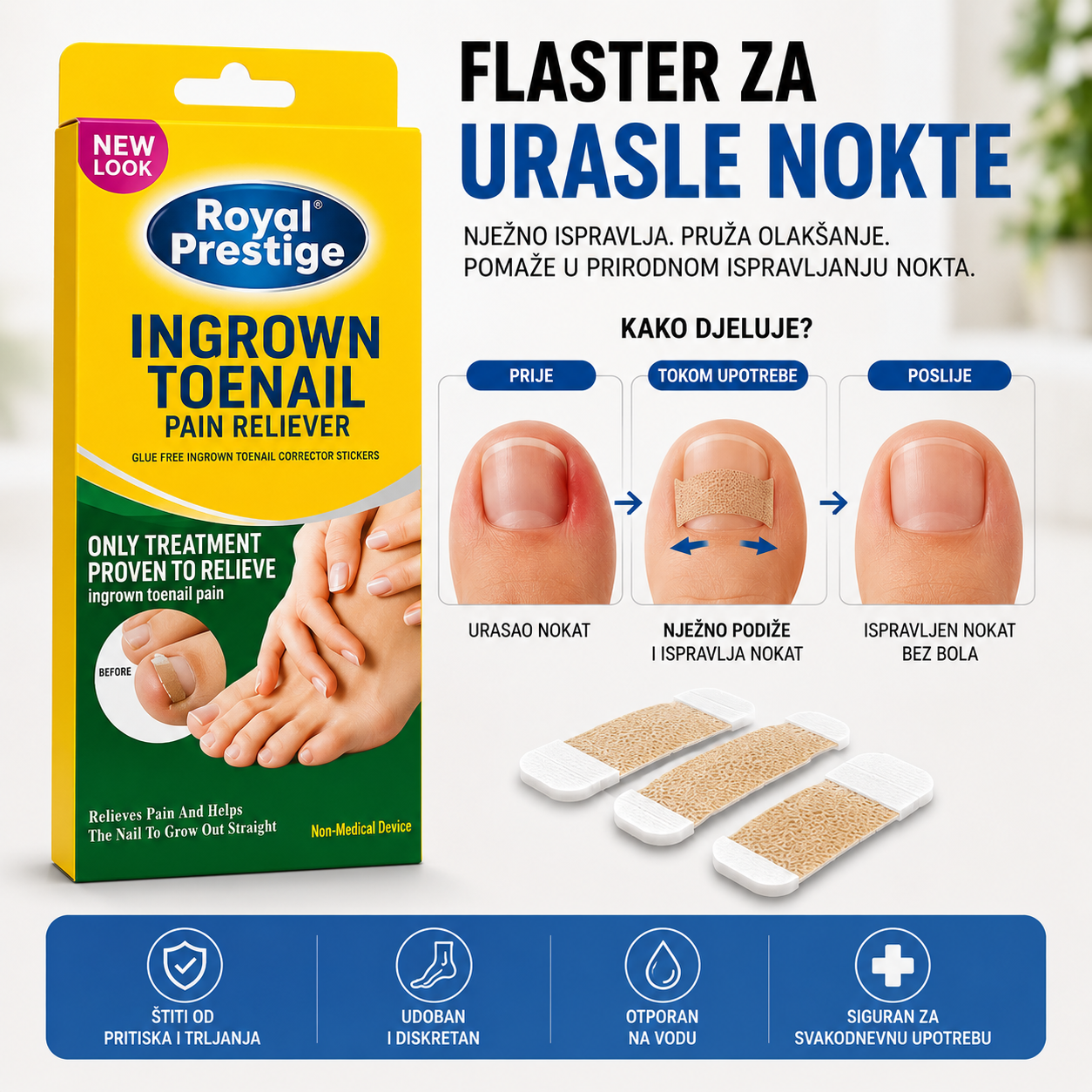 Flasteri za Urasle Nokte – Set od 80 komada