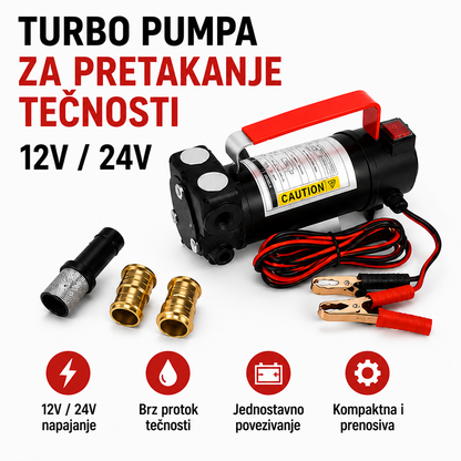 Turbo Pumpa 12/24V – ZA PRETAKANJE TEČNOSTI
