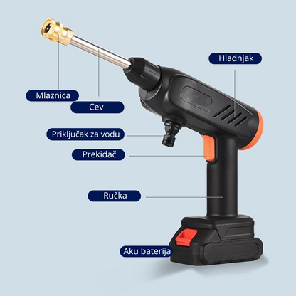 Profesionalni Aku perač pod pritiskom sa 2 baterije