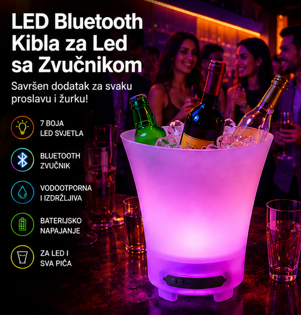 Premium LED Bluetooth Kibla za Led sa Zvučnikom 8l