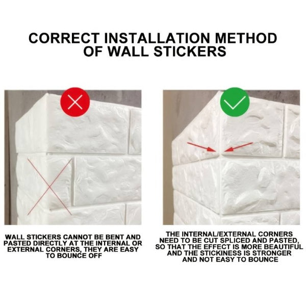 Samolepljive tapete sa 3D motivom cigle (0,65m2, 5 kom)