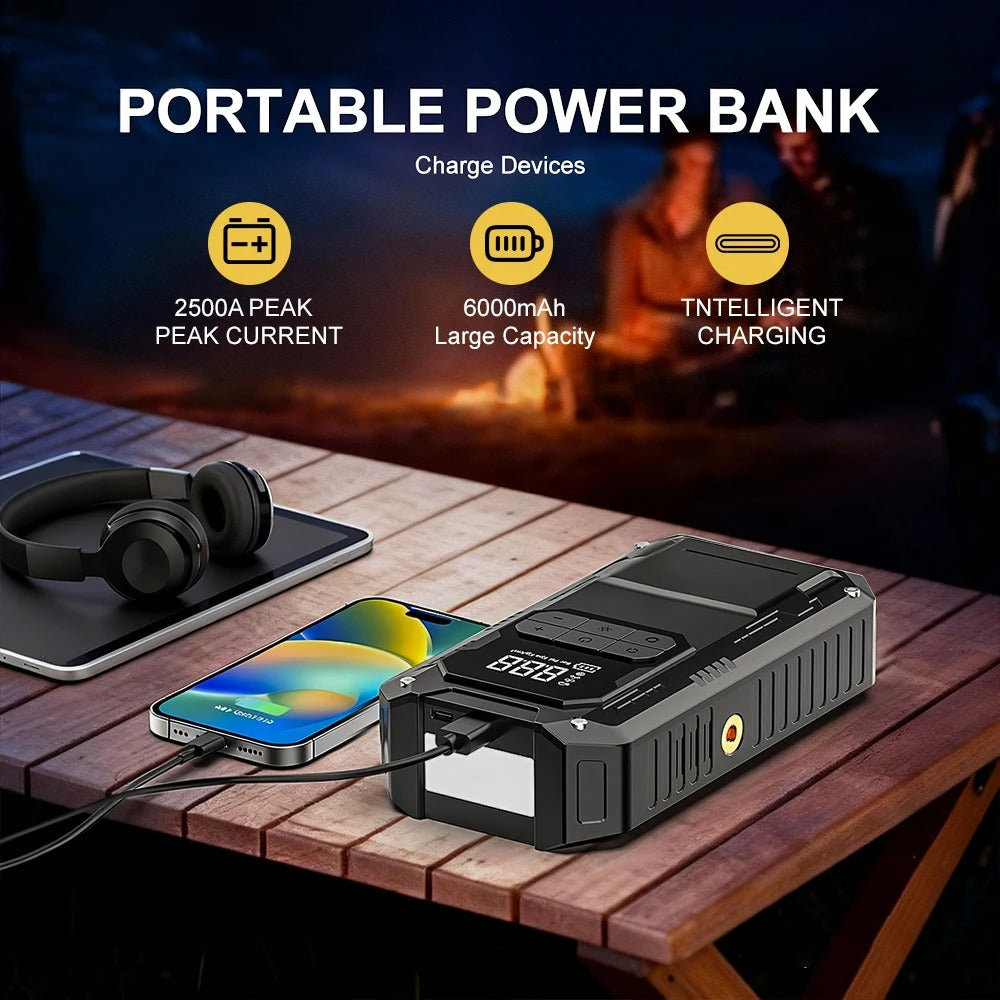 POWERMAX 2500A–Starter+Kompresor+Power Bank+Lampa