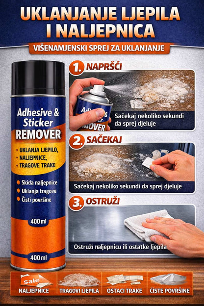 Sprej za Uklanjanje Naljepnica i Lijepka