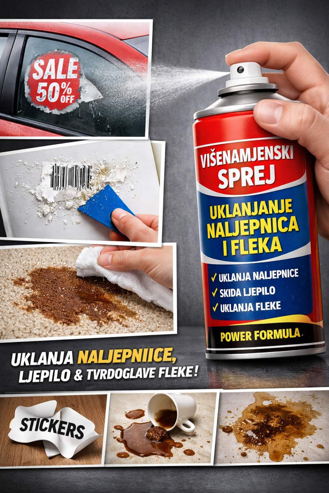 Sprej za Uklanjanje Naljepnica i Lijepka